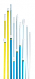 Pool Equipment 1-Piece Straight Pole 1.25” x 4’ PVC Pole w/ pole cap