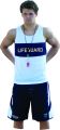 Lifeguard Poly Singlet w/ Navy Panel
